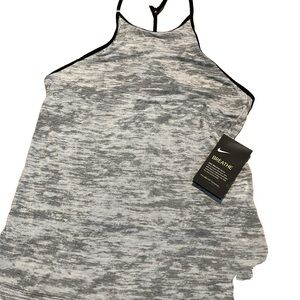 Nike Gray and Black Breathe Loose Tank